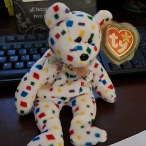 Ty Multicolor Beanie Baby Bear
